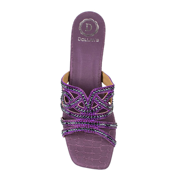 Samira Iconic-fit Purple Block Heel Sandals