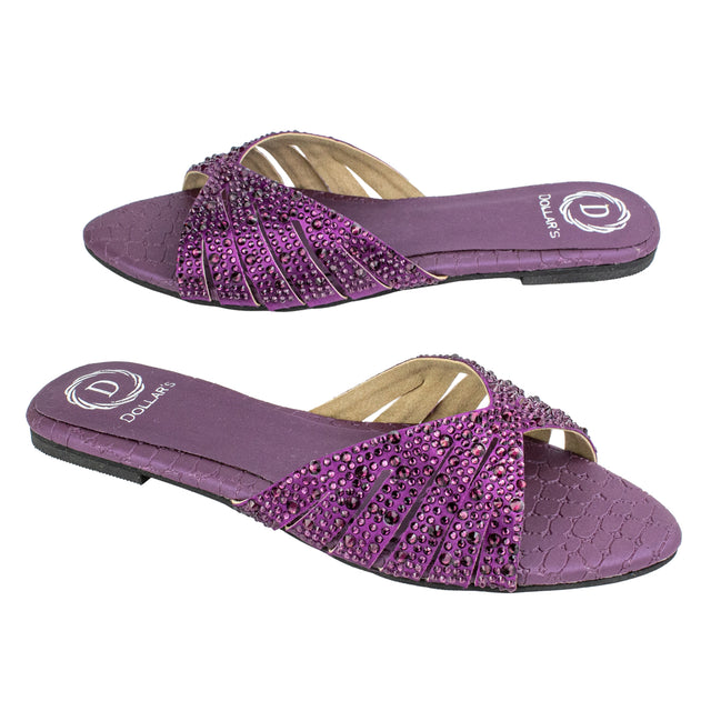 Noor Chic-casual Purple Flat Slippers