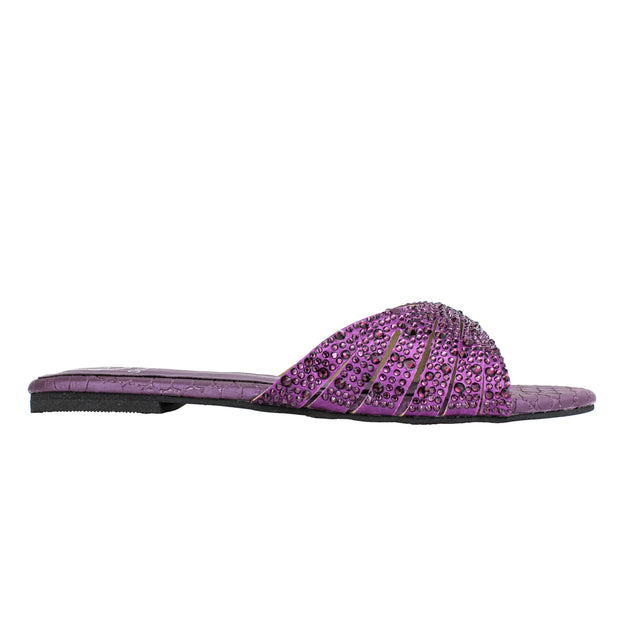 Noor Chic-casual Purple Flat Slippers