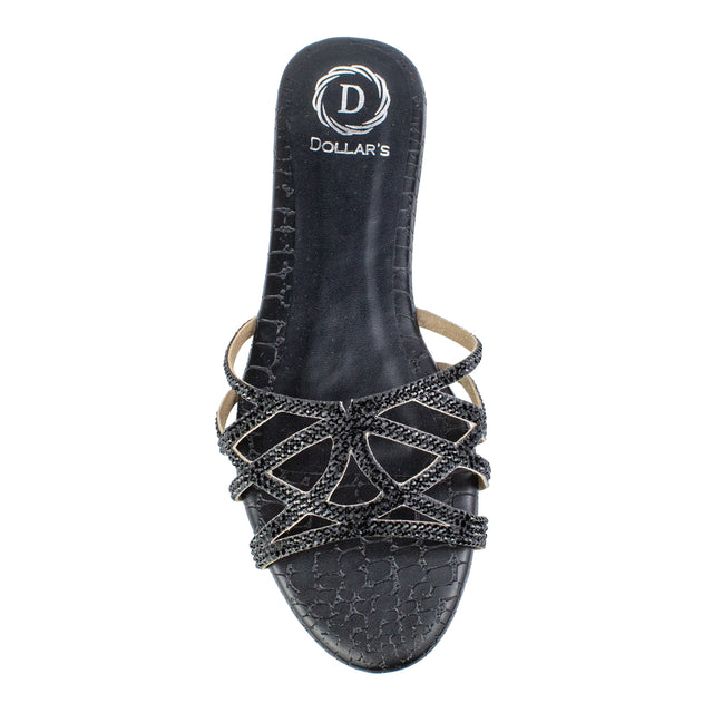 Maha Captivating Black Flat Slippers