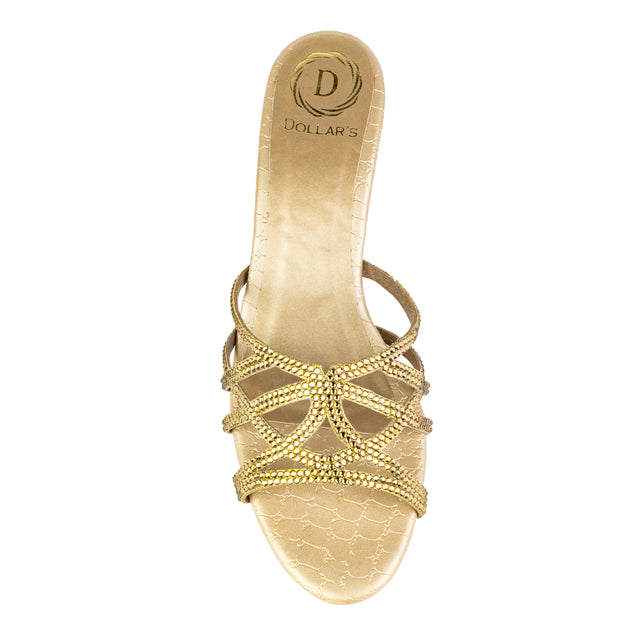 Maha Chic Gold Pencil Heel Sandals