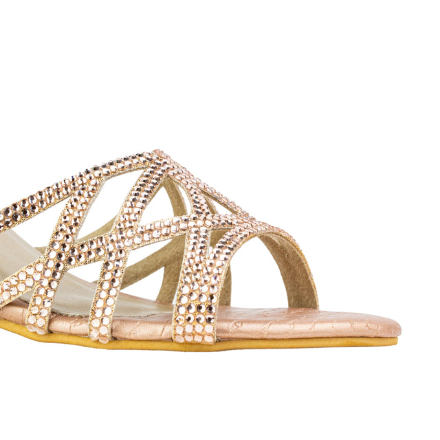 Maha Elegant Rose Pencil Heel Sandals