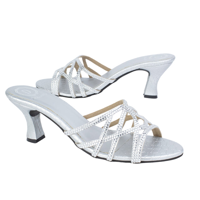 Maha Versatile Silver Pencil Heel Sandals