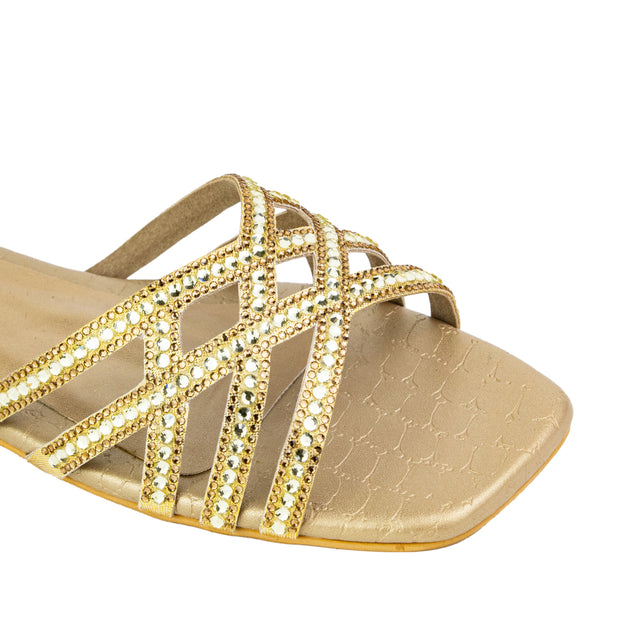 Classic Gold Flat Slippers