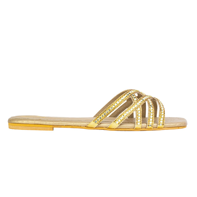 Classic Gold Flat Slippers