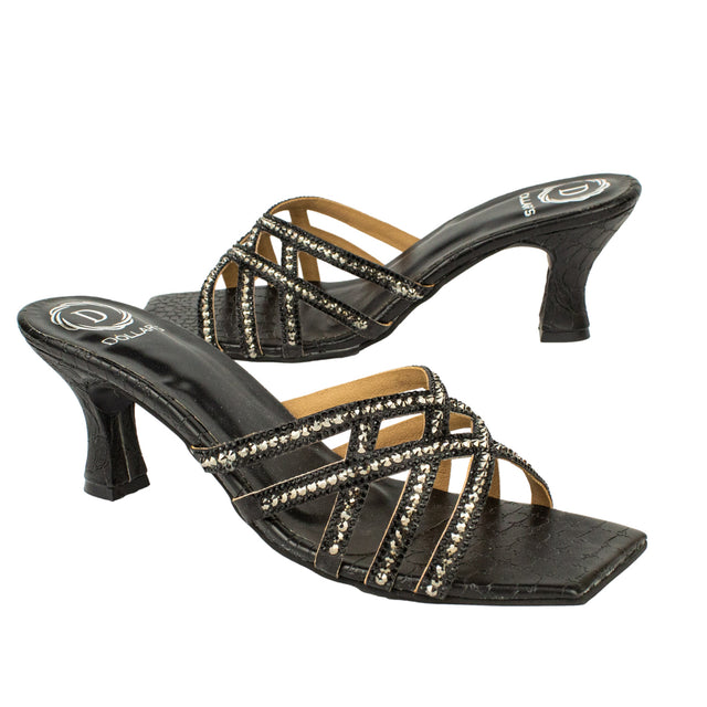 Timeless Black Pencil Heel Sandals