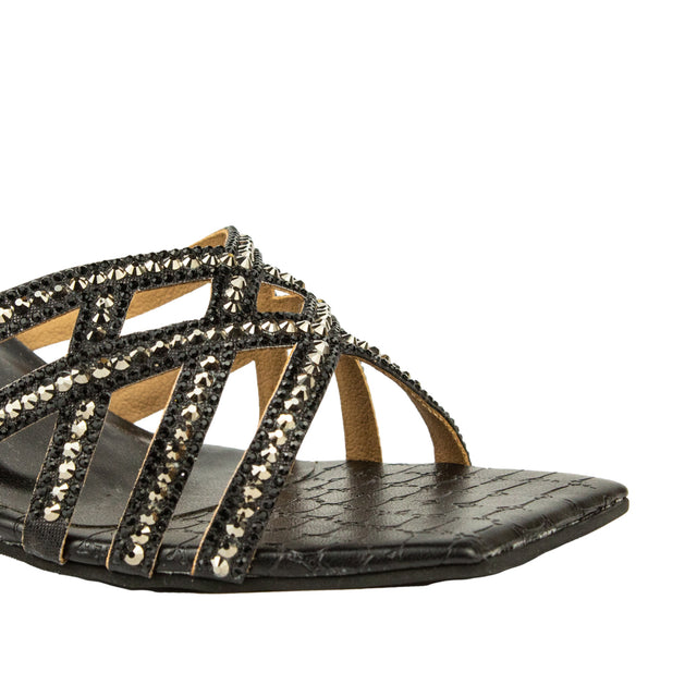 Timeless Black Pencil Heel Sandals