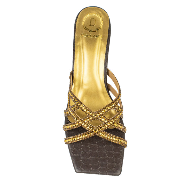 Chic Brown Pencil Heel Sandals