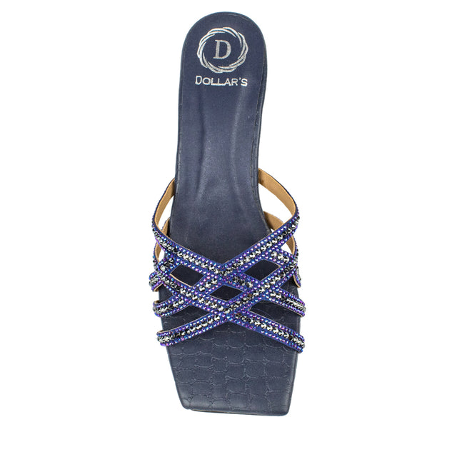 Enchanting Navy Blue Pencil Heel Sandals