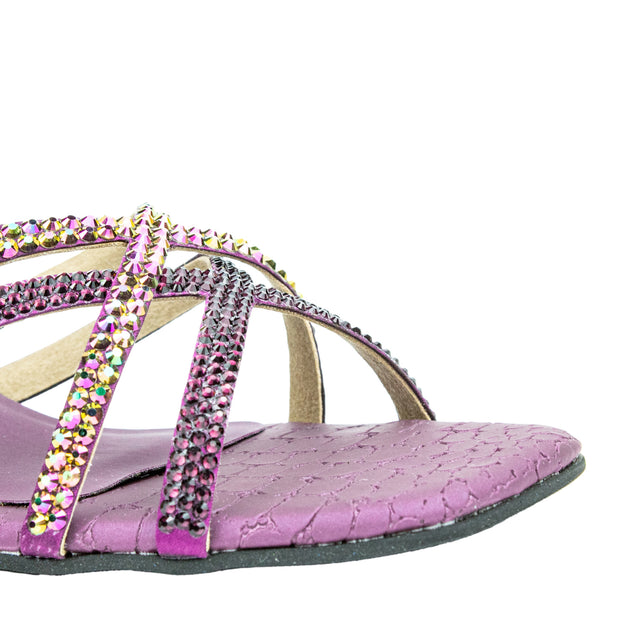 Huda Vibrant Purple Block Heel Sandals