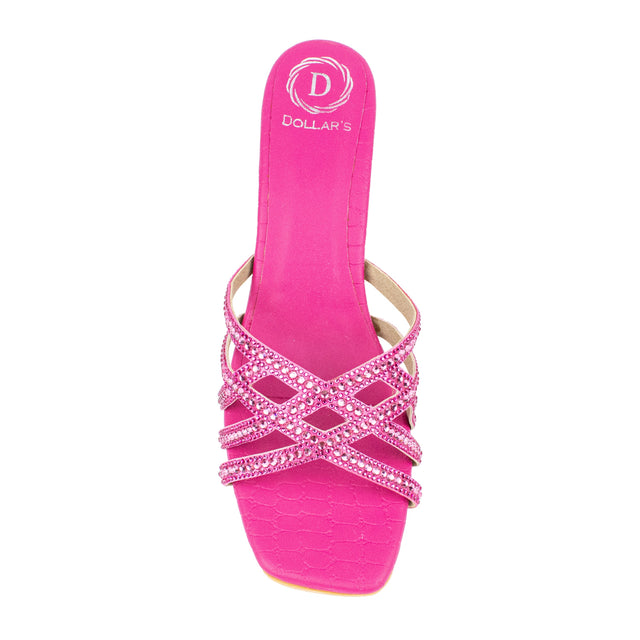 Weekend-ready Pink Pencil Heel Sandals