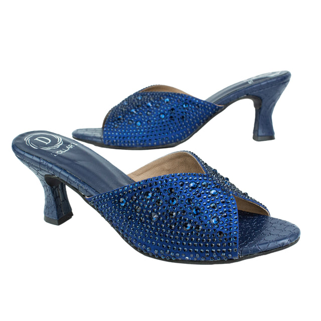 Regal Navy Blue Pencil Heel Sandals