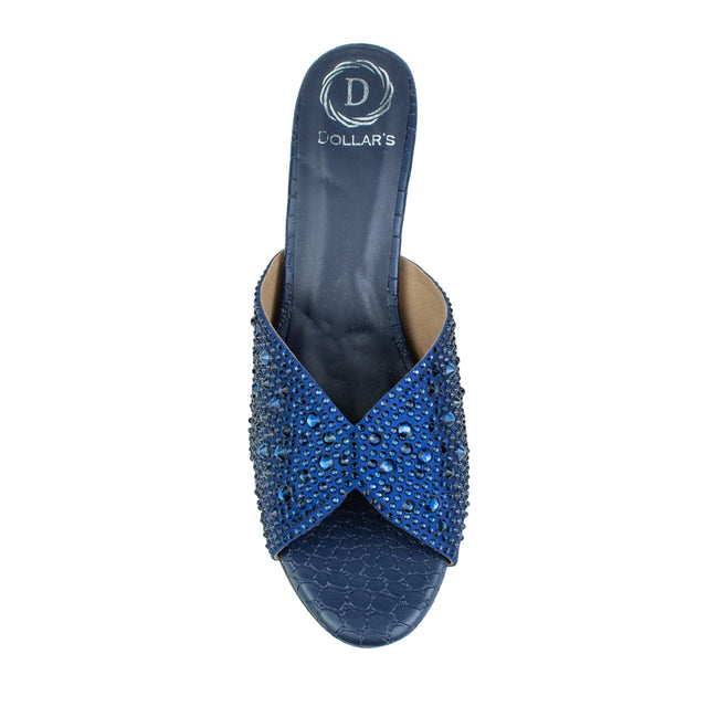 Regal Navy Blue Pencil Heel Sandals