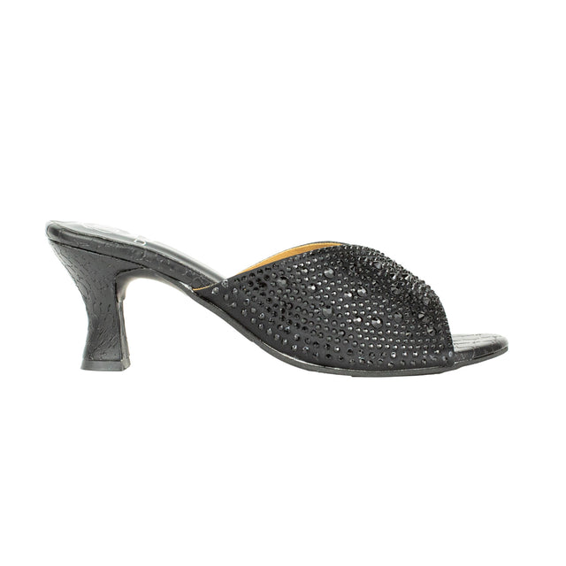 Stylish Black Pencil Heel Sandals