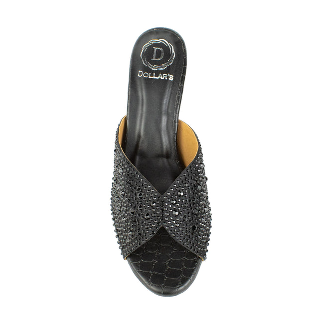 Stylish Black Pencil Heel Sandals