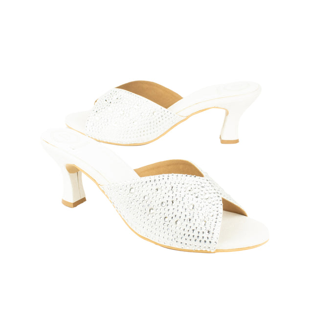 Modern White Pencil Heel Sandals