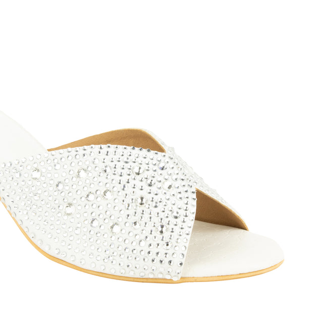 Modern White Pencil Heel Sandals