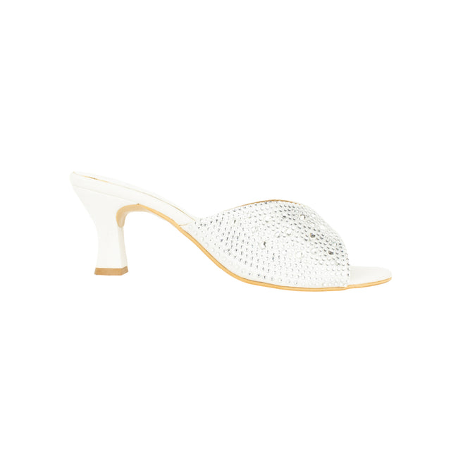 Modern White Pencil Heel Sandals
