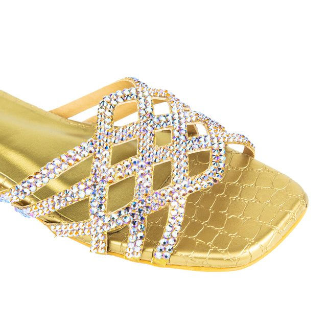Sophisticated Bronze Flat Slippers