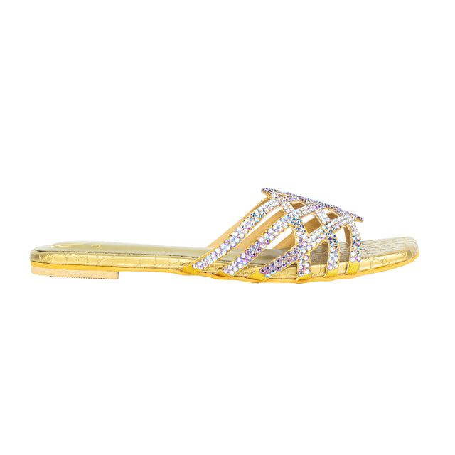 Sophisticated Bronze Flat Slippers