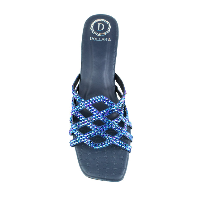 Glamorous Navy Blue Block Heel Sandals