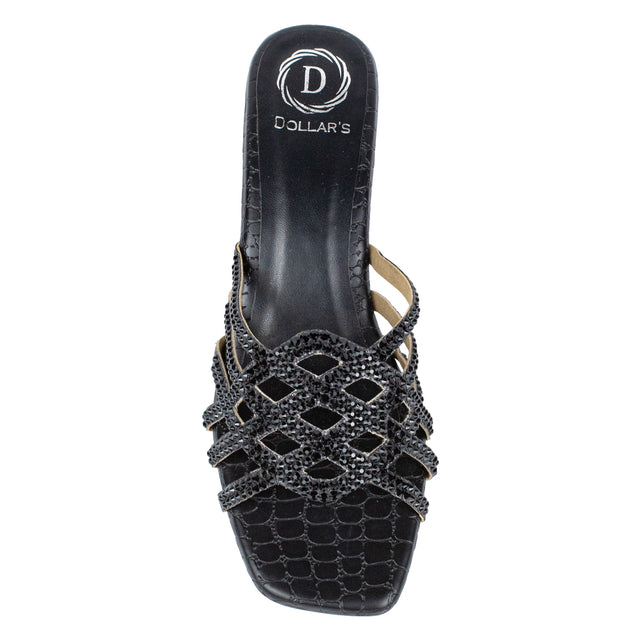Chic-casual Black Block Heel Sandals