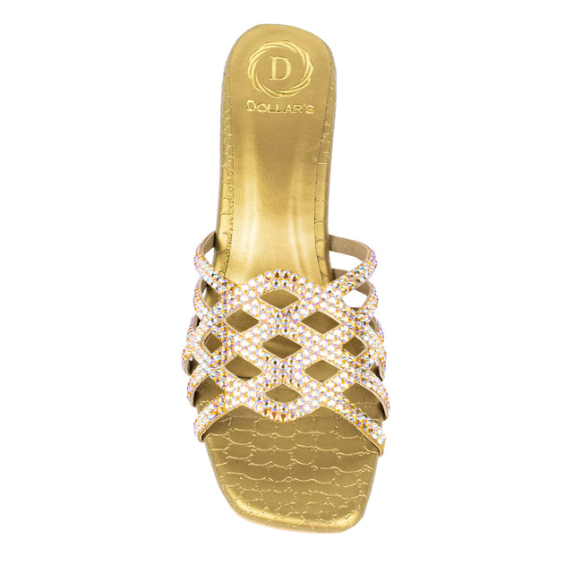 Weekend-ready Bronze Block Heel Sandals