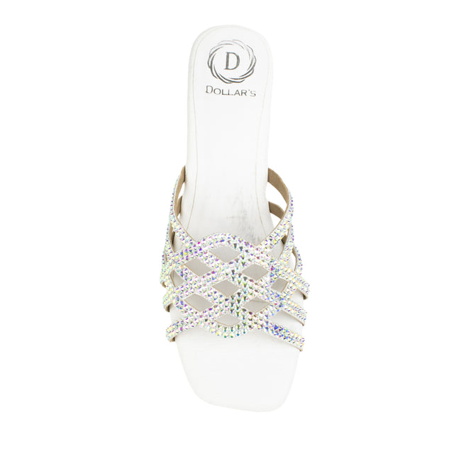 Regal White Block Heel Sandals