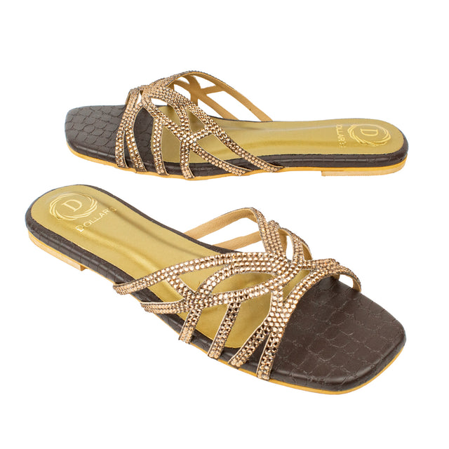 Dalia Modern Brown Flat Slippers