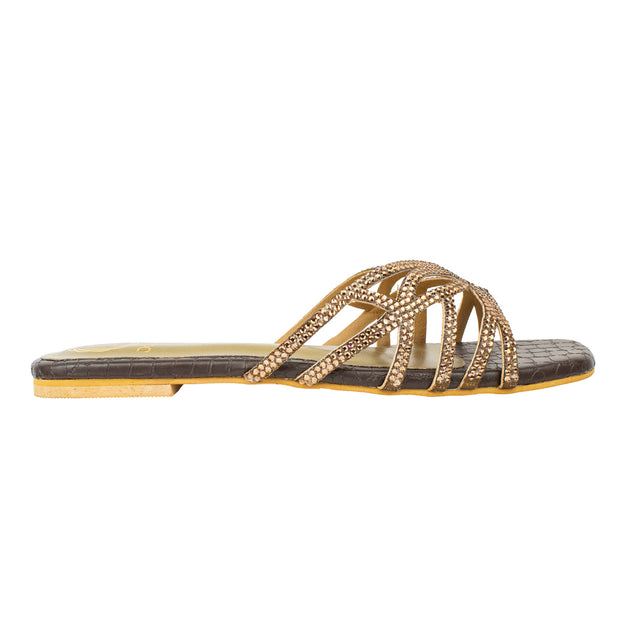 Dalia Modern Brown Flat Slippers