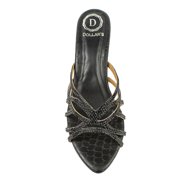 Dalia Versatile Black Pencil Heel Sandals