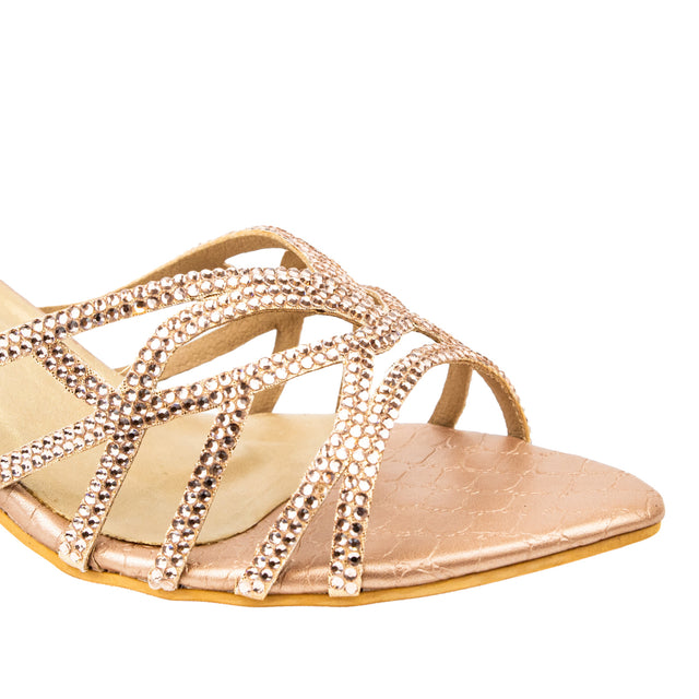 Dalia Refined Rose Pencil Heel Sandals