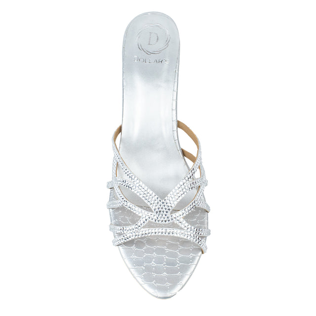 Dalia Enchanting Silver Pencil Heel Sandals