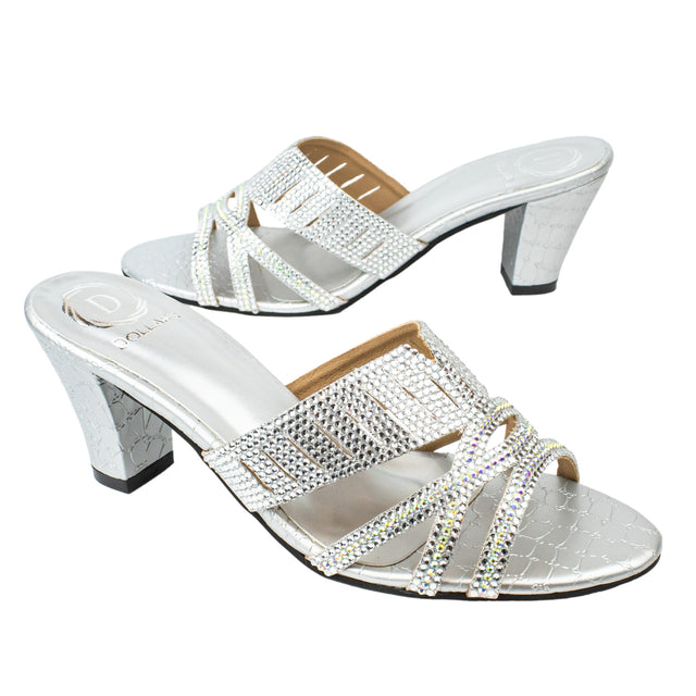 Amna Iconic-fit Silver Pencil Heel Sandals