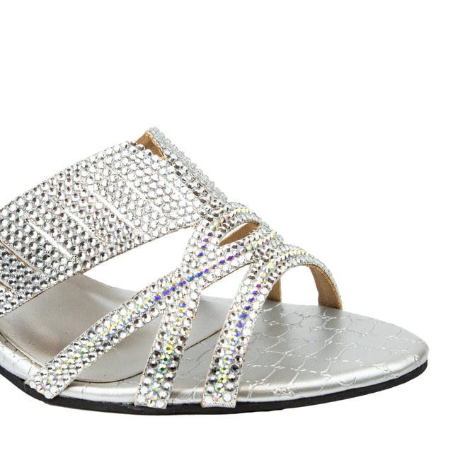 Amna Iconic-fit Silver Pencil Heel Sandals