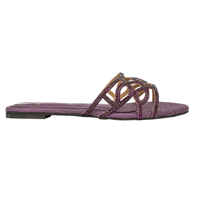 Stylish Purple Flat Slippers