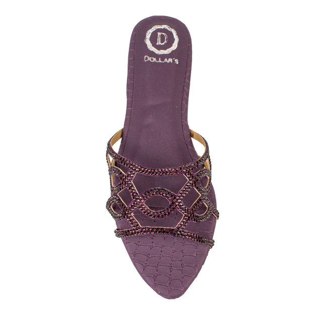 Stylish Purple Flat Slippers