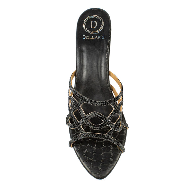 Minimalist Black Pencil Heel Sandals