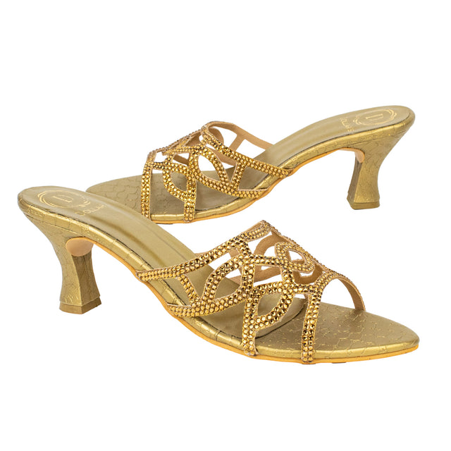 Timeless Bronze Pencil Heel Sandals