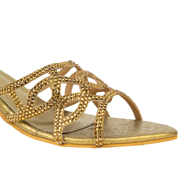 Timeless Bronze Pencil Heel Sandals