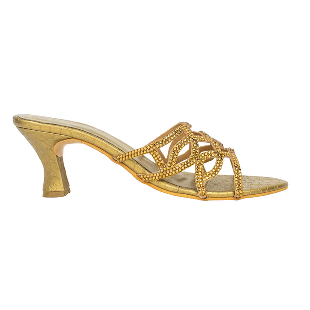 Timeless Bronze Pencil Heel Sandals