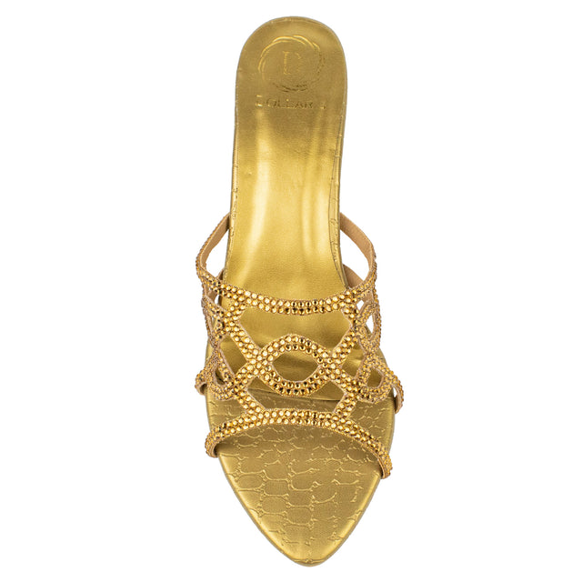 Timeless Bronze Pencil Heel Sandals
