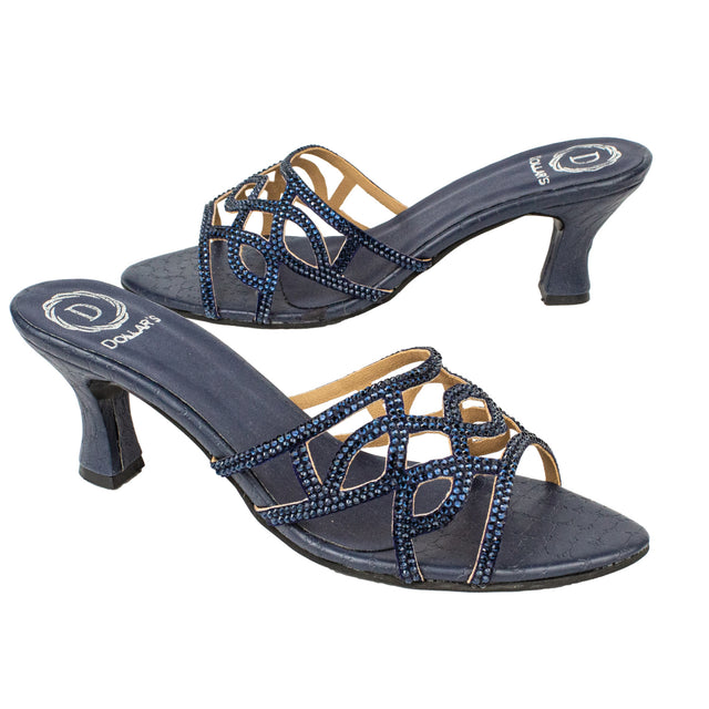 Timeless Navy Blue Pencil Heel Sandals