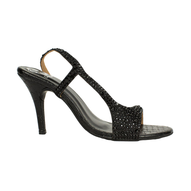 Weekend-ready Black High Heel Sandals
