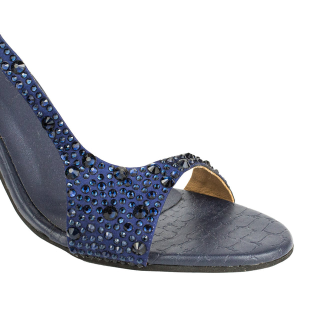 Edgy Navy Blue High Heel Sandals