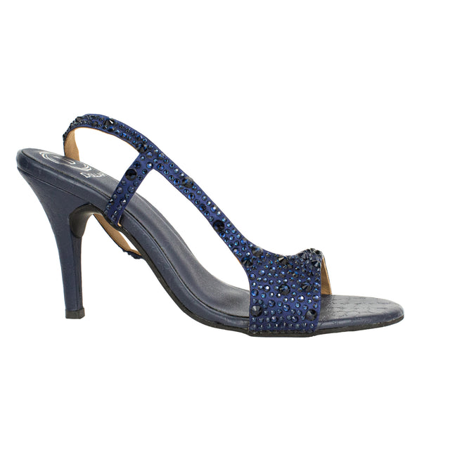 Edgy Navy Blue High Heel Sandals