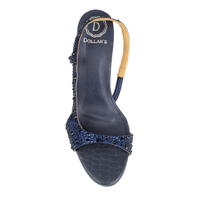 Edgy Navy Blue High Heel Sandals