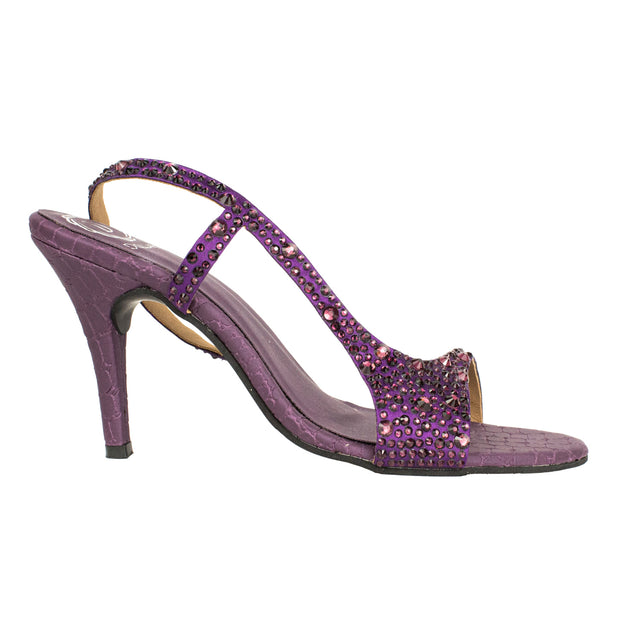 Feminine-chic Purple High Heel Sandals