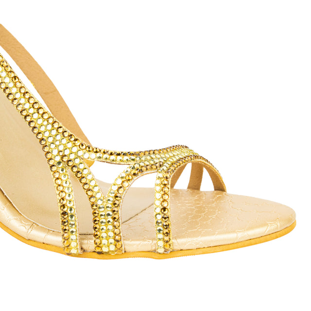 Glamorous Gold High Heel Sandals