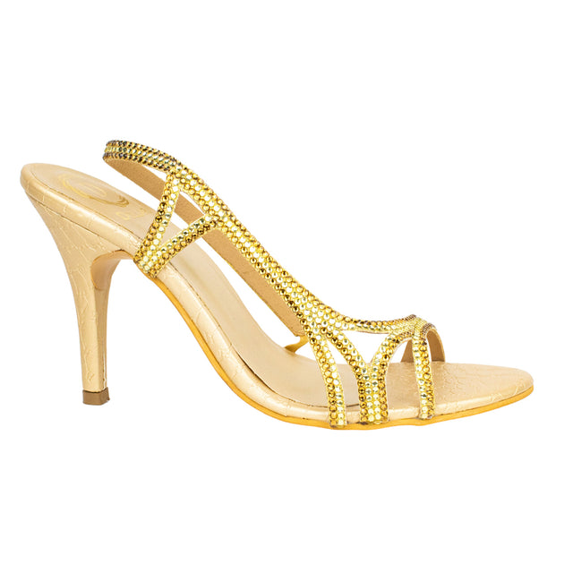 Glamorous Gold High Heel Sandals